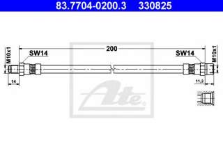 Przewód hamulcowy elastyczny ATE 83.7704-0200.3