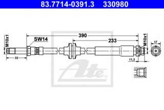 Przewód hamulcowy elastyczny ATE 83.7714-0391.3