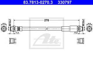 Przewód hamulcowy elastyczny ATE 83.7813-0270.3