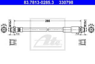 Przewód hamulcowy elastyczny ATE 83.7813-0285.3