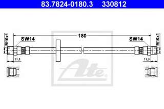 Przewód hamulcowy elastyczny ATE 83.7824-0180.3