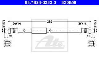 Przewód hamulcowy elastyczny ATE 83.7824-0383.3