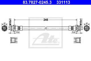 Przewód hamulcowy elastyczny ATE 83.7827-0245.3