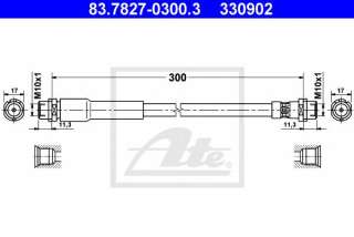 Przewód hamulcowy elastyczny ATE 83.7827-0300.3
