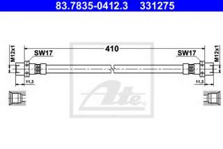 Przewód hamulcowy elastyczny ATE 83.7835-0412.3