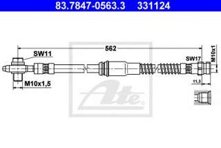 Przewód hamulcowy elastyczny ATE 83.7847-0563.3