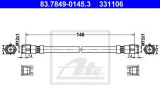 Przewód hamulcowy elastyczny ATE 83.7849-0145.3
