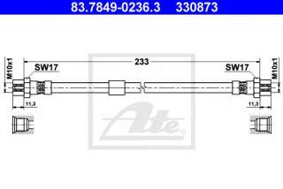 Przewód hamulcowy elastyczny ATE 83.7849-0236.3