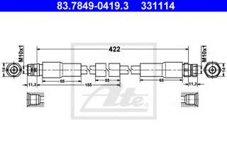 Przewód hamulcowy elastyczny ATE 83.7849-0419.3