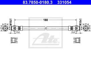 Przewód hamulcowy elastyczny ATE 83.7850-0180.3