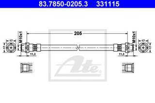 Przewód hamulcowy elastyczny ATE 83.7850-0205.3