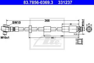 Przewód hamulcowy elastyczny ATE 83.7856-0369.3