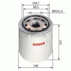 Wkład filtra powietrza systemu pneumatycznego BOSCH 0 986 628 251