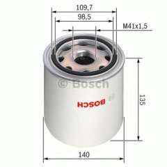 Wkład filtra powietrza systemu pneumatycznego BOSCH 0 986 628 257
