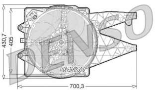 Wentylator chłodnicy silnika DENSO DER01021