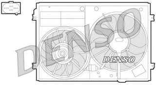 Wentylator chłodnicy silnika DENSO DER32012