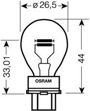 Żarówka dodatkowego światła STOP OSRAM 3157