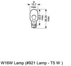 Żarówka światła cofania OSRAM 921