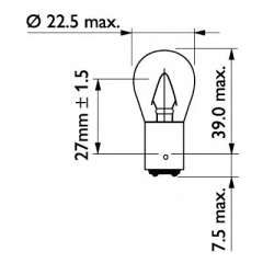 Żarówka tylnego światła przeciwmgielnego PHILIPS 13402CP