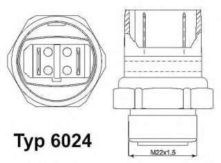 Termowłącznik wentylatora chłodnicy WAHLER 6024.95D