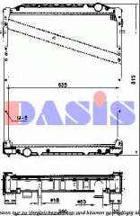 Chłodnica silnika AKS DASIS 460350N