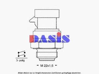 Termowłącznik wentylatora chłodnicy AKS DASIS 752015N