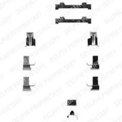 Zestaw montażowy klocków hamulcowych DELPHI LX0124