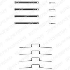 Zestaw montażowy klocków hamulcowych DELPHI LX0165