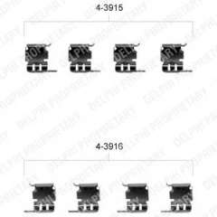 Zestaw montażowy klocków hamulcowych DELPHI LX0348