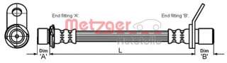 Przewód hamulcowy elastyczny METZGER 4110014