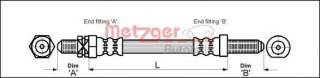 Przewód hamulcowy elastyczny METZGER 4112102