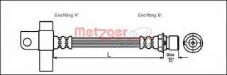Przewód hamulcowy elastyczny METZGER 4112508