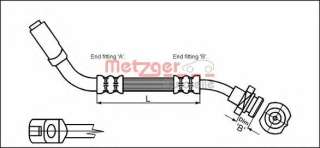 Przewód hamulcowy elastyczny METZGER 4114723