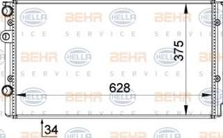 Chłodnica silnika BEHR HELLA SERVICE 8MK 376 714-544