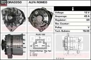 Alternator DELCO REMY DRA0350