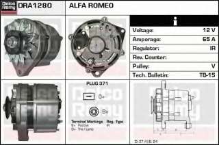 Alternator DELCO REMY DRA1280