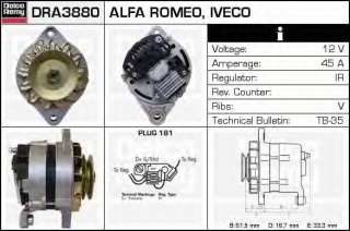 Alternator DELCO REMY DRA3880