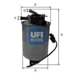 Filtr paliwa UFI 24.018.01