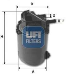 Filtr paliwa UFI 24.061.01