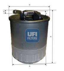 Filtr paliwa UFI 24.107.00