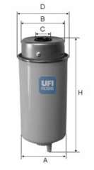 Filtr paliwa UFI 24.432.00