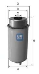 Filtr paliwa UFI 24.455.00