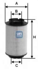 Filtr paliwa UFI 26.014.00