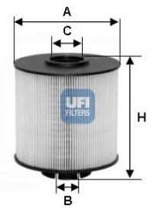 Filtr paliwa UFI 26.017.00