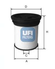 Filtr paliwa UFI 26.019.01