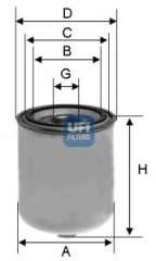 Wkład filtra powietrza systemu pneumatycznego UFI 27.344.00