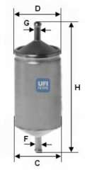 Filtr paliwa UFI 31.501.00