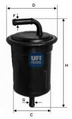 Filtr paliwa UFI 31.521.00