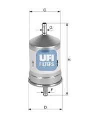 Filtr paliwa UFI 31.567.00