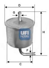 Filtr paliwa UFI 31.581.00